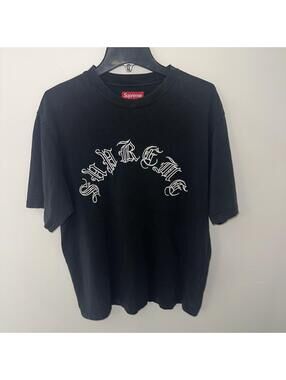 Supreme Mens Old English Short- Sleeve Shirt 2023 Medium